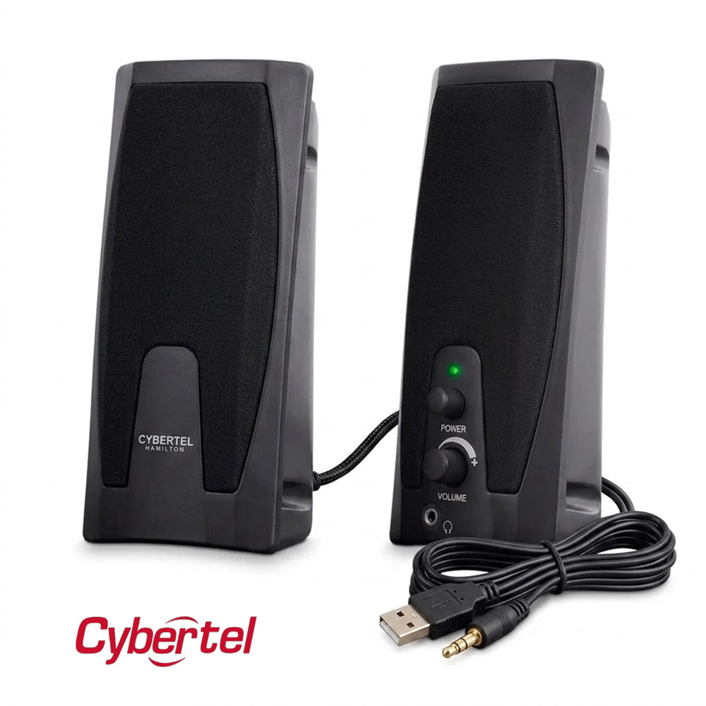 Parlantes de Escritorio Cybertel Hamilton CYB S203 Sistema de Audio 2.0 Bocinas 2.25" Alimentación USB Jack 3.5mm s2247