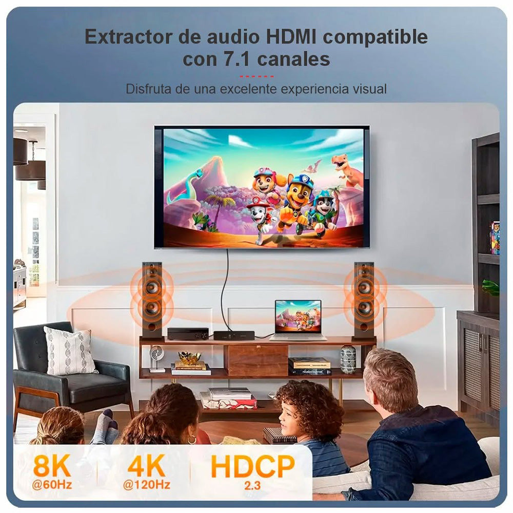 Extractor de Audio HDMI 2.1 Profesional 8K@60Hz 4K@144Hz con eARC S2146