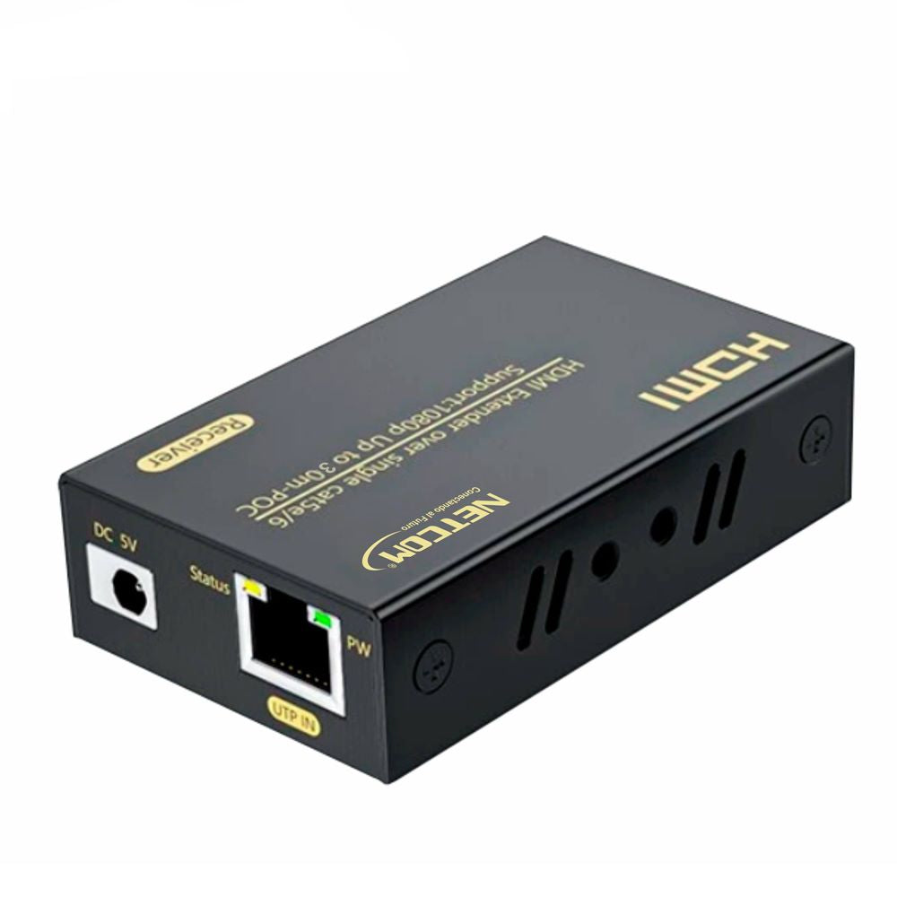 Extensión Extender Hdmi x Rj45 Utp Cat 5 6 7 Hasta 30 Metros NETCOM S1341