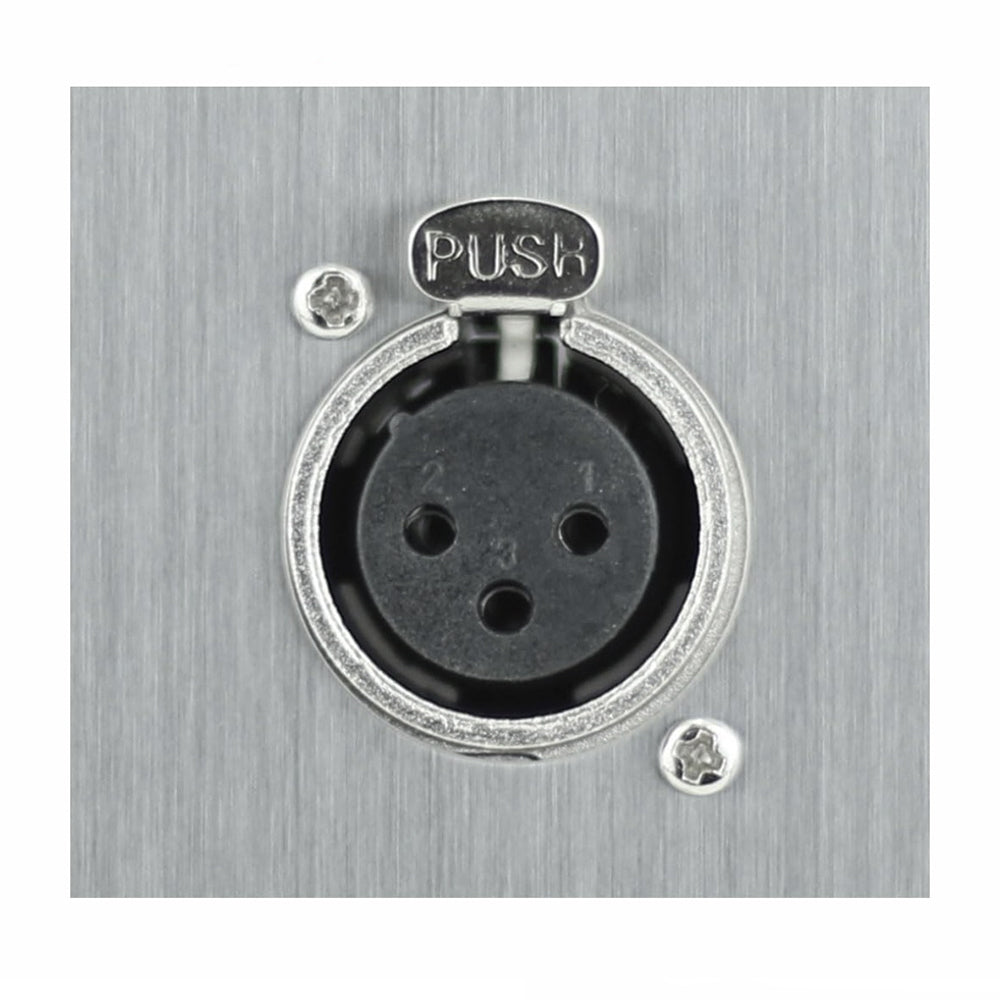 Placa de Pared Doble con 2 Conectores XLR Hembra de 3 Pines NETCOM Faceplate para Audio Profesional s2062