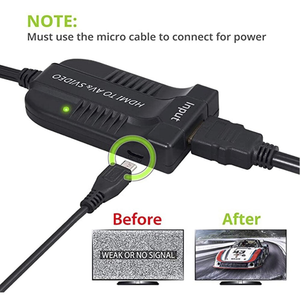 1080p convertidor Hdmi a AV Svideo Convertidor De Audio Adaptador S0826