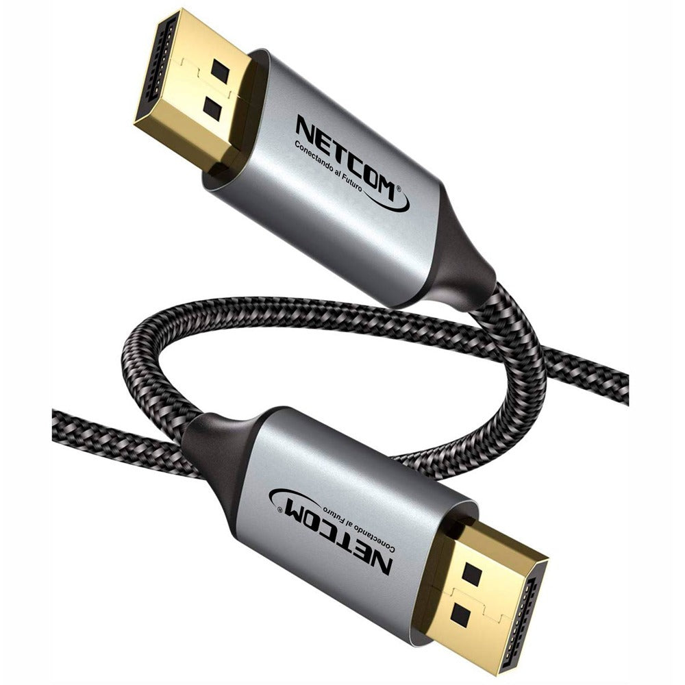 Cable Displayport a Displayport Netcom Pvc Macho 5 Metros 4k DP a DP S1127