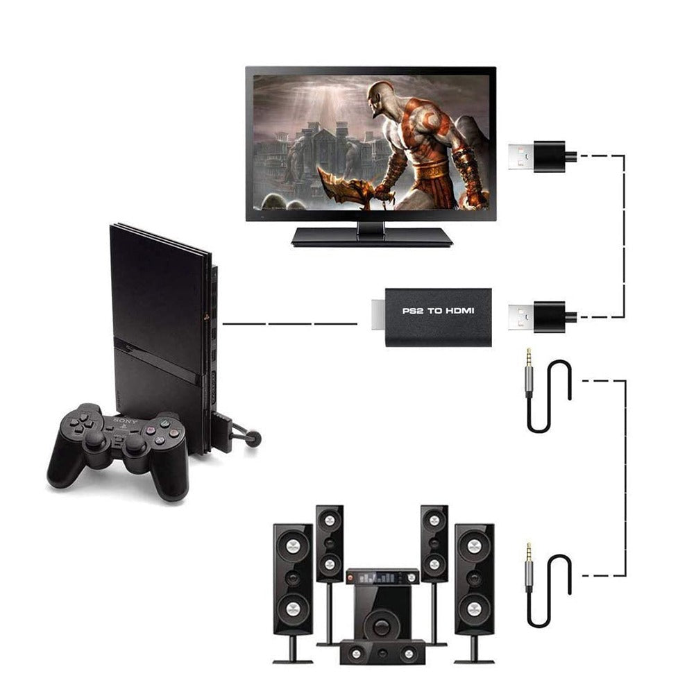 convertidor PS2 a HDMI video converter audio y video adaptador s0866