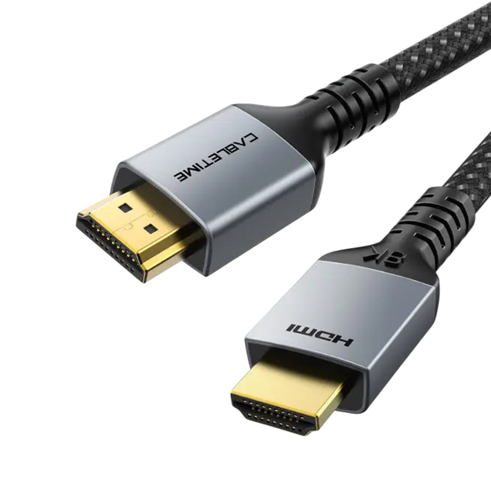 Cable HDMI 2.1 Ultra High Speed 8K 60Hz 4K 120Hz CABLETIME 48Gbps eARC 10 Metros Nylon Trenzado CH11S S2333