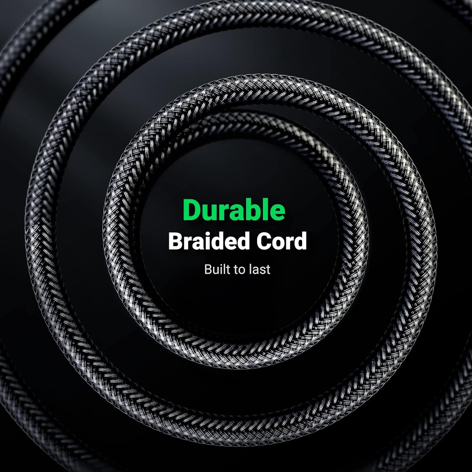 Cable de Audio UGREEN 3.5mm a 6.35mm 1/4 TRS 2m Nylon Trenzado Aleación Zinc Bañado S2295