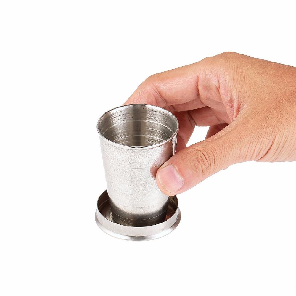 Licorera Bolsillo Wiskera 8 onzas con vaso Acero Inoxidable marron S1297