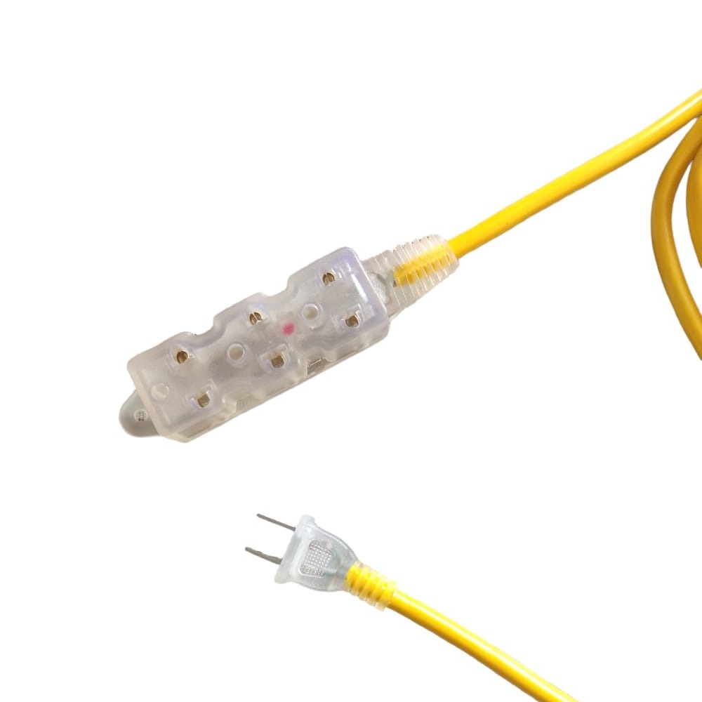 Extensión eléctrica cable vulcanizado de 3 tomas 15M S1049