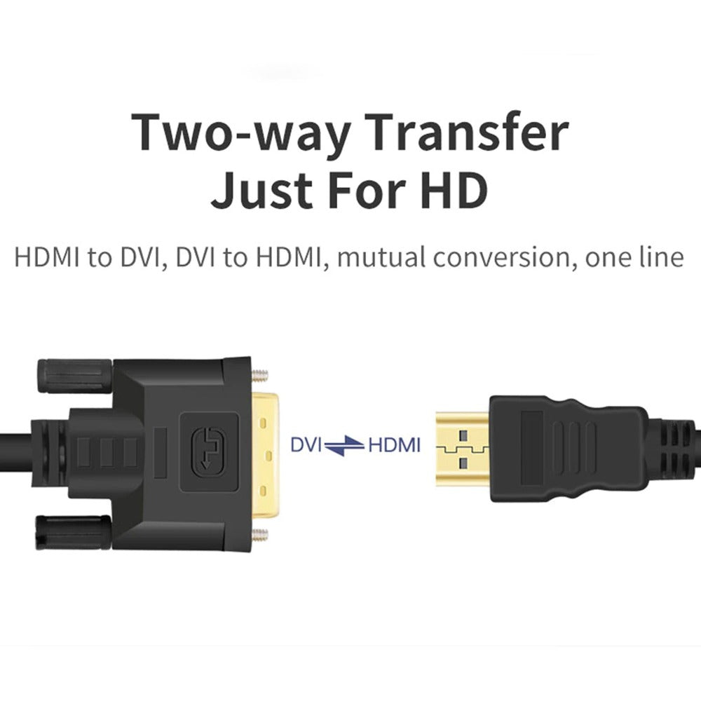 Cable Dvi 24+1 a Hdmi PVC 5 Metros TRAUTECH 24+1 Pines BIDIRECCIONAL S1195