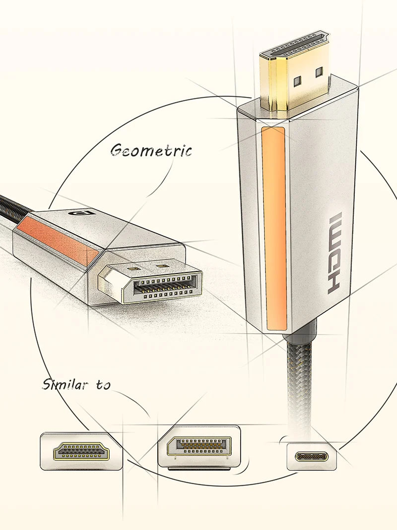 Adaptador USB-C a HDMI 2.1 8K 60Hz 4K 120Hz Chip VMM7100 HDR10 VRR ALLM HDCP 2.3 Aleación Zinc s2270