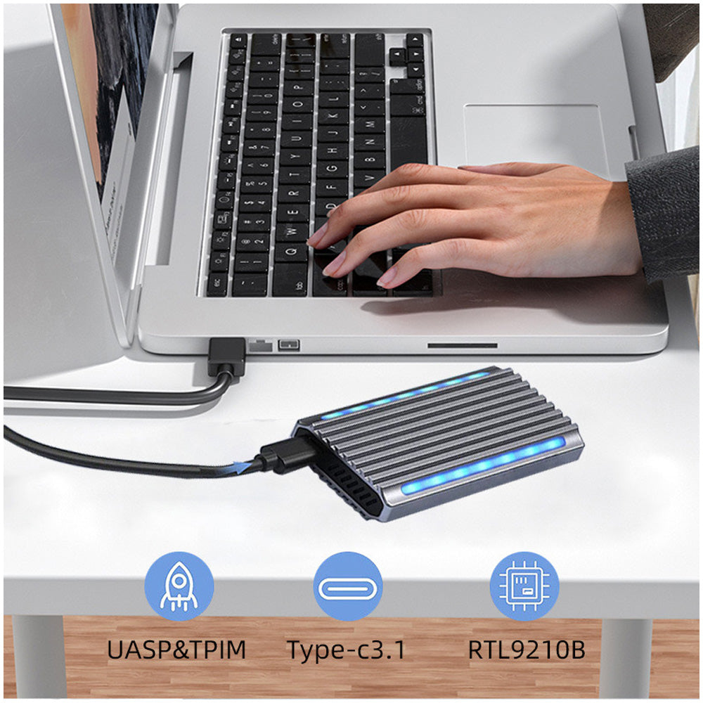 Case Carcasa de Aluminio para Disco Sólido SSD mSATA a USB 3.0 NGFF S2096