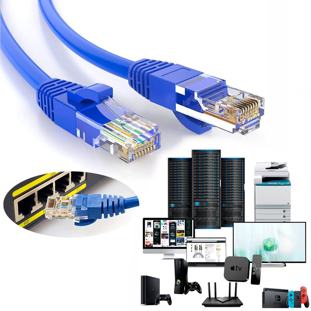 Cable de Red Cat 6E 20 Metros TRAUTECH Pach cord UTP RJ45 testeado S1293