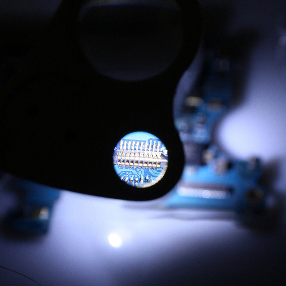 Lupa Metálica 30x 22mm 60x12mmCon Luz Led Geólogo Joyero Luz Uv S0174