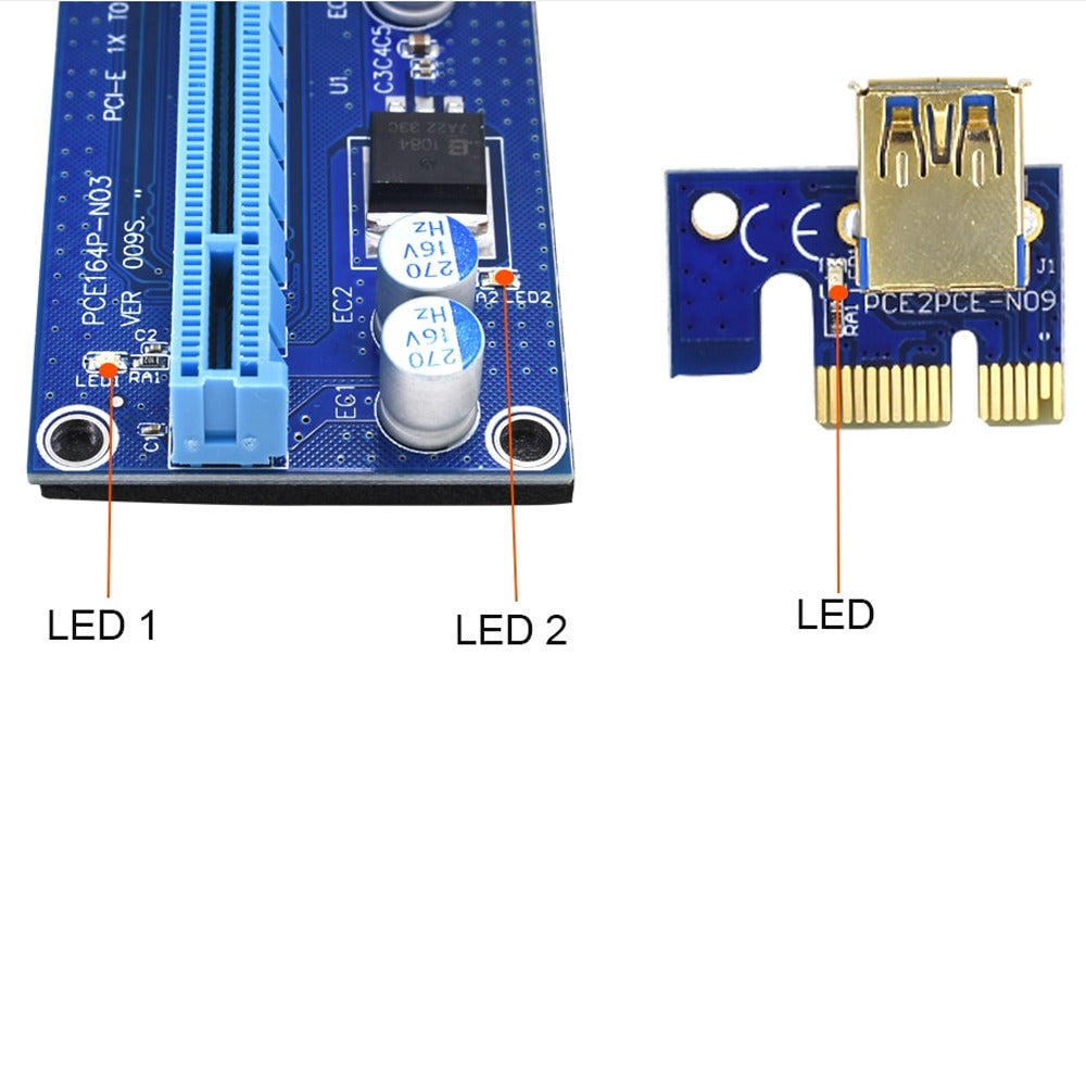 Riser Extensión Pci-e 16x 1x Para Tarjetas De Video PCE164p-N03 v 009s S1034