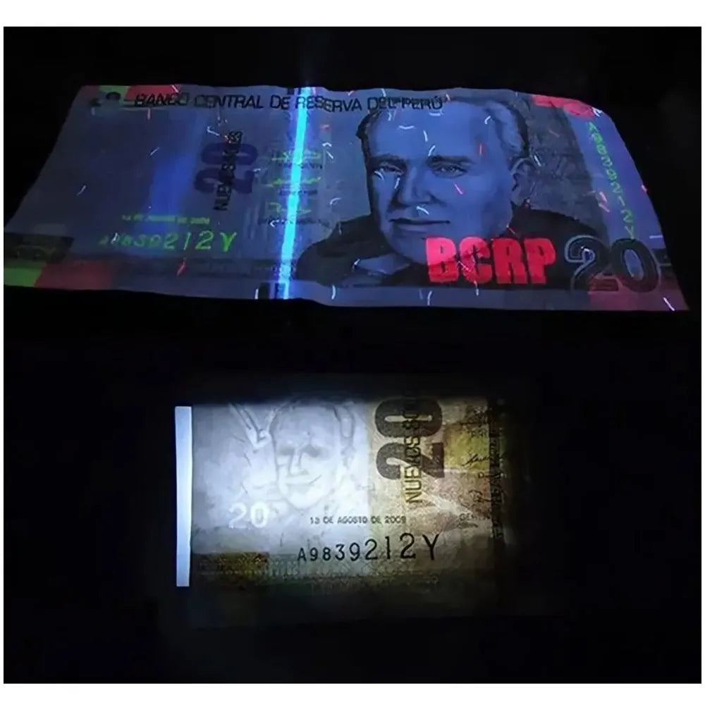 Detector de Billetes Falsos Soles y Dólares Negro S0043