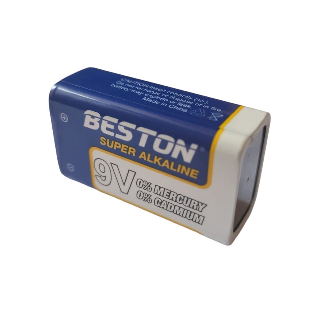Batería alcalina 9V Beston BST-6LR61-BP1 0 cadmio y mercurio pila 9v S1237