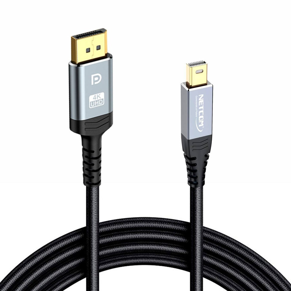 Cable Mini Displayport a Displayport Netcom Pvc Macho 1.8 Metros 4k S1124