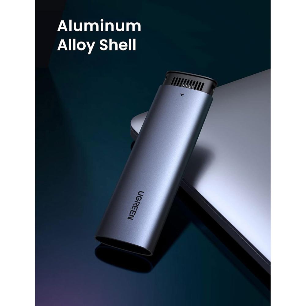 Carcasa Enclosure M.2 SATA NGFF SSD Ugreen USB-C 5Gbps Aluminio Tool-Free S2211