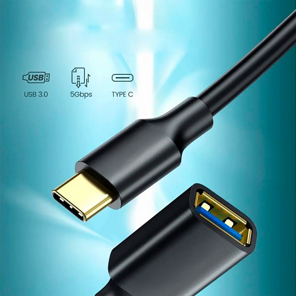 Cable Adaptador OTG USB Tipo-C a USB 3.0 5Gbps TRAUTECH S2068