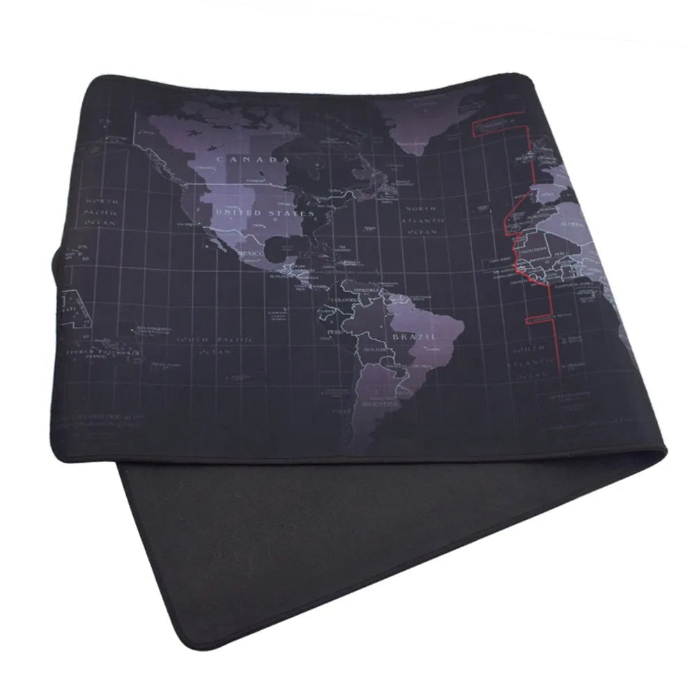 Mouse Pad Escritorio XXL 90x40cm | Diseño Mapa Mundi Negro S1910