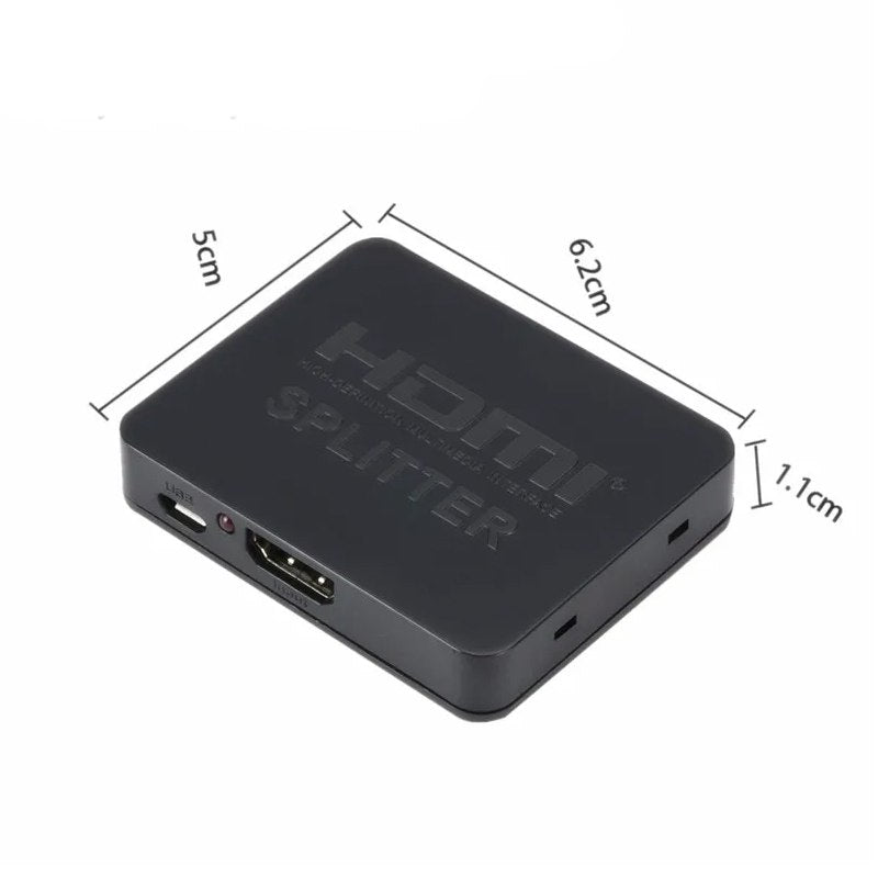 Splitter Hdmi 1x2 Full Hd 4K 3D 1080P 60Hz Multiplica Señal S1624