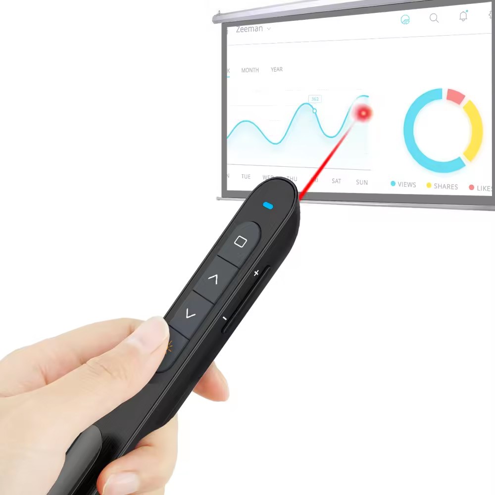 Presentador de Diapositivas Inalambrico 2 en 1 Laser USB C S1581