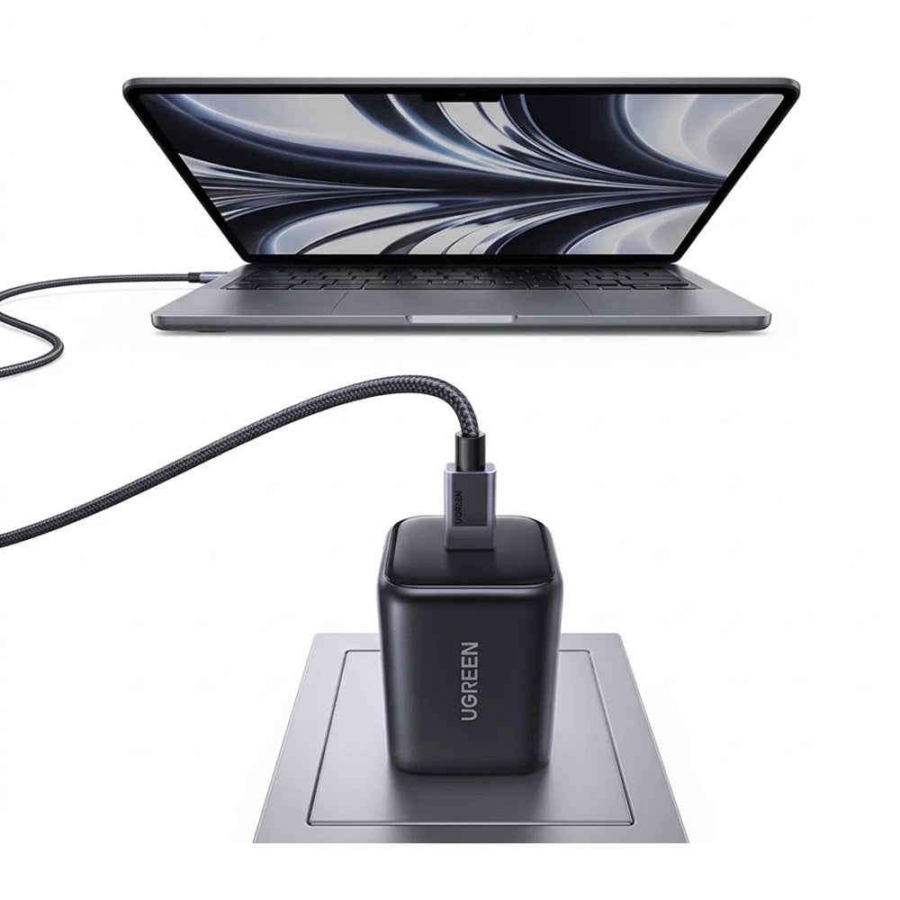 Cargador de Pared UGREEN X524 45W GaN USB-C Power Delivery Carga Rápida Laptop Smartphone Negro 65050B S2297