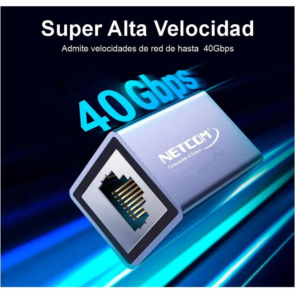 Union Empalme Rj45 Extiende Cat 8 40Gbps Hasta 100mts Red S1137
