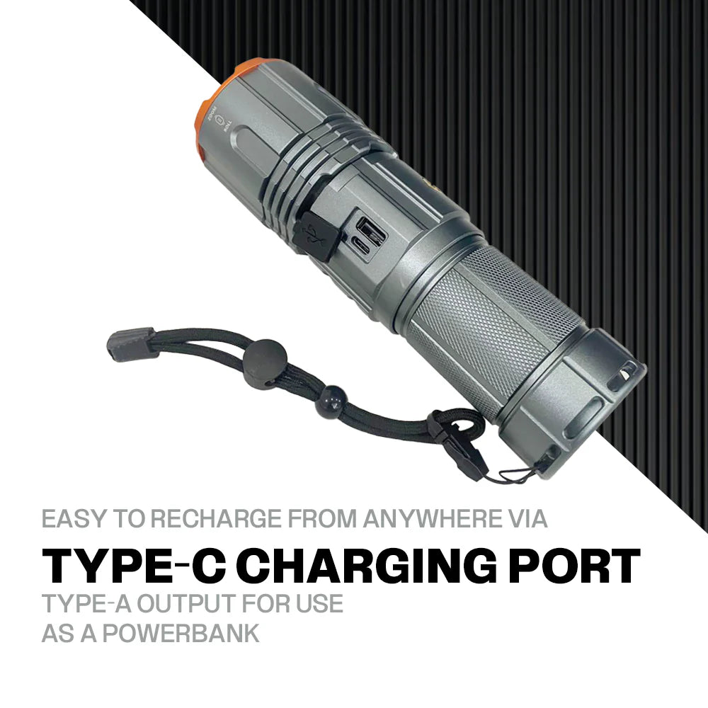 Linterna Táctica Multifunción 2 en 1 con Lámpara de Noche y Power Bank (7200mAh) s2075