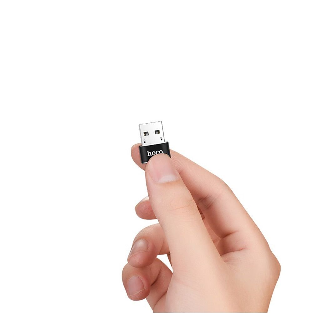 ADAPTADOR CONVERTIDOR OTG USB MACHO A TIPO C HEMBRA HOCO UA6 S0854