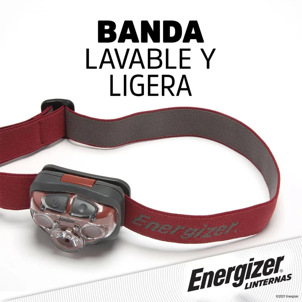 Linterna Frontal ENERGIZER 300 Lumenes 4 Modos Regulable S1848