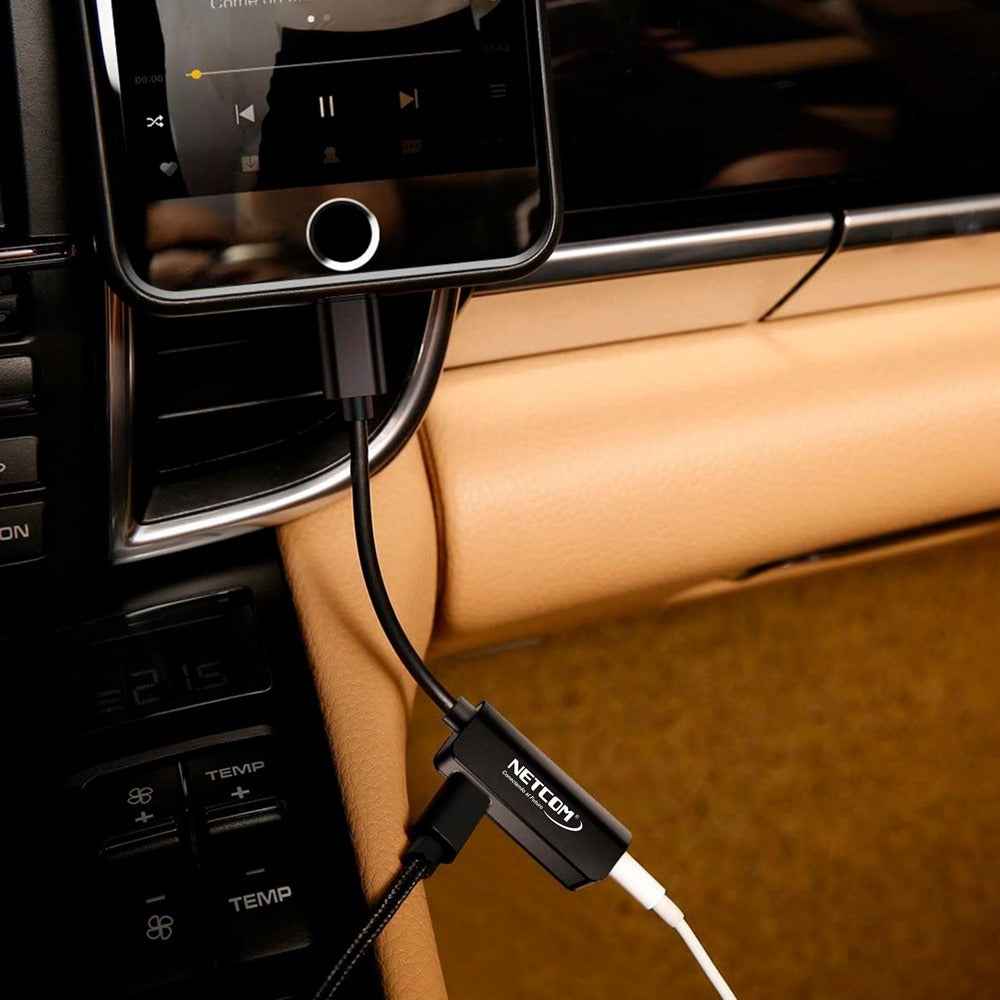 Cable Adaptador 2 en 1 LIGHTNING a JACK 3.5mm Audio y Carga S1135