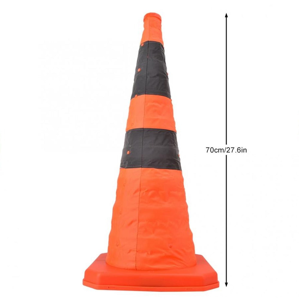 Conos de Seguridad de 70 cm Plegables | Alta Visibilidad y Resistencia S1220