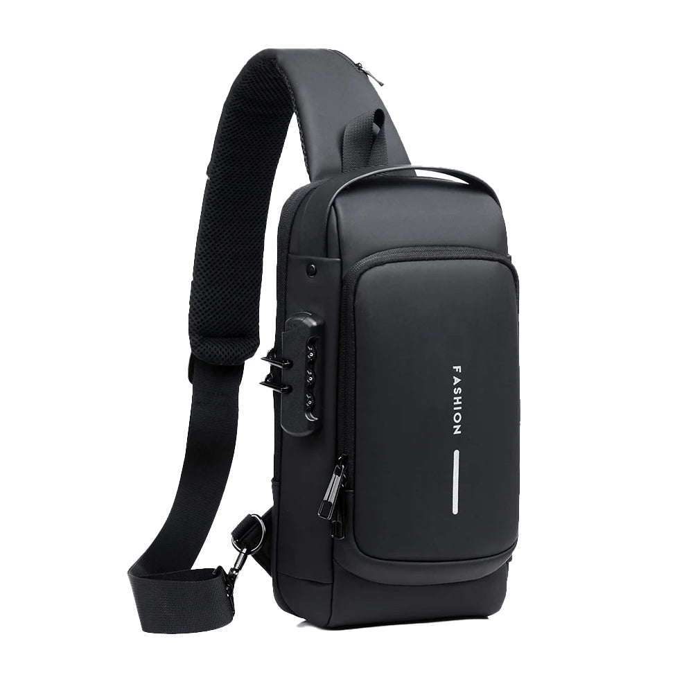 Morral Antirrobo con Clave Bolso de Hombro Multi Bolsillo Negro S1598