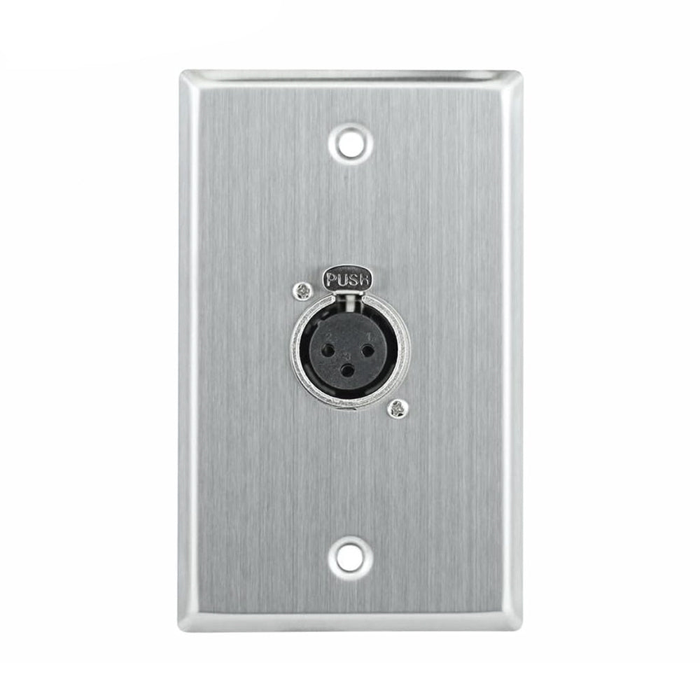 Placa de Pared con Conector XLR Hembra de 3 Pines NETCOM Faceplate para Audio S2061