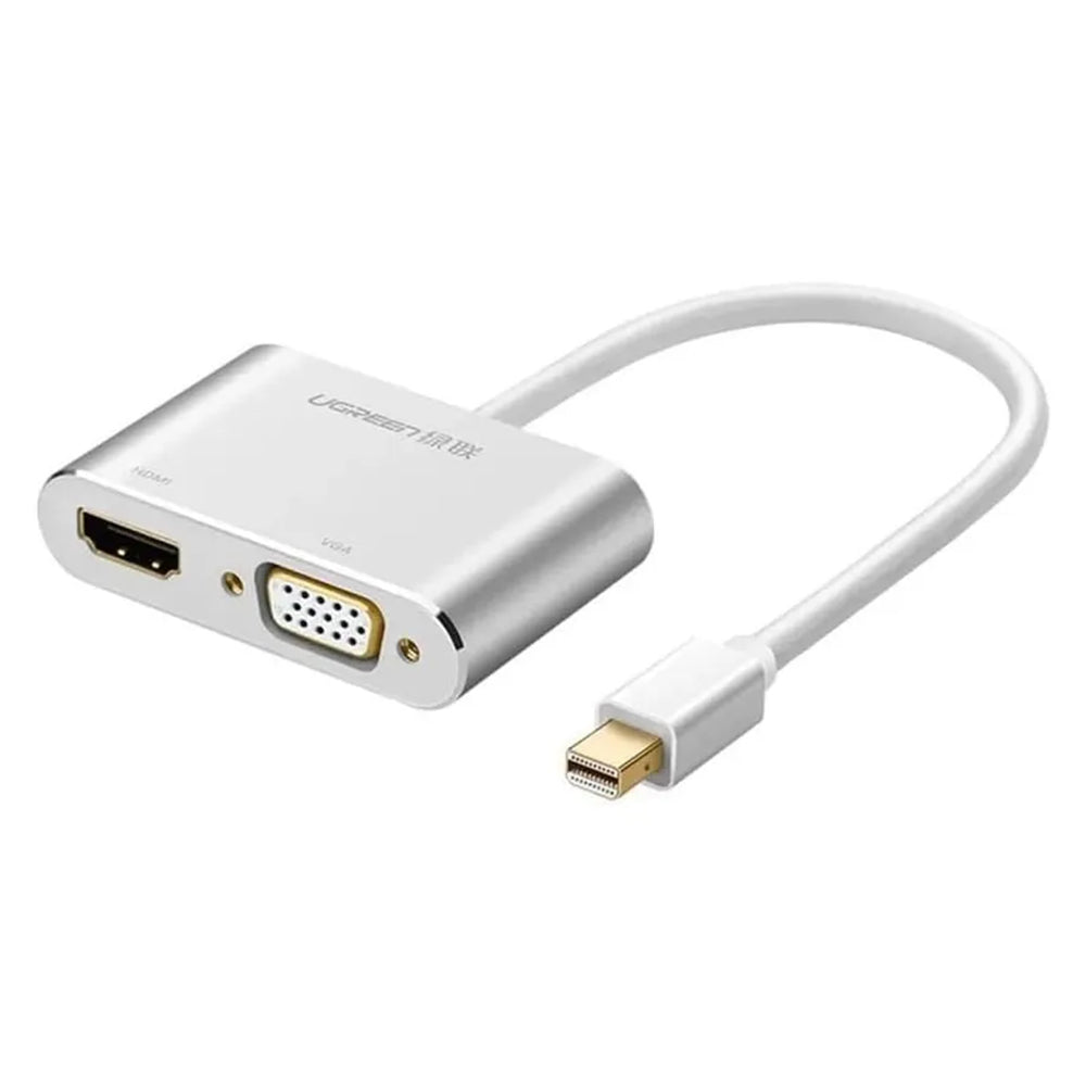 Adaptador UGREEN Mini DisplayPort a HDMI + VGA 4K Conversor de Video 2 en 1 s2054