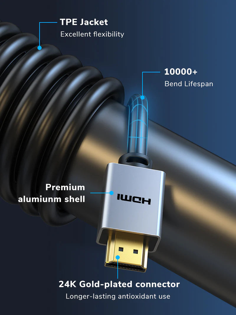 Cable HDMI 2.0 Premium 4K a 60Hz 18Gbps CABLETIME de Alta Velocidad 3 Metros S2178