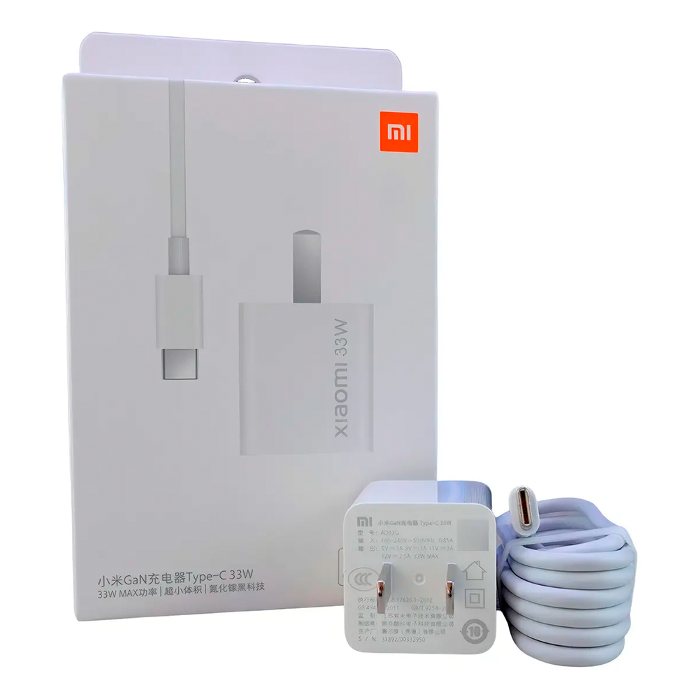Cargador de Pared Xiaomi 33W GaN USB Tipo-C con Cable Incluido S2113