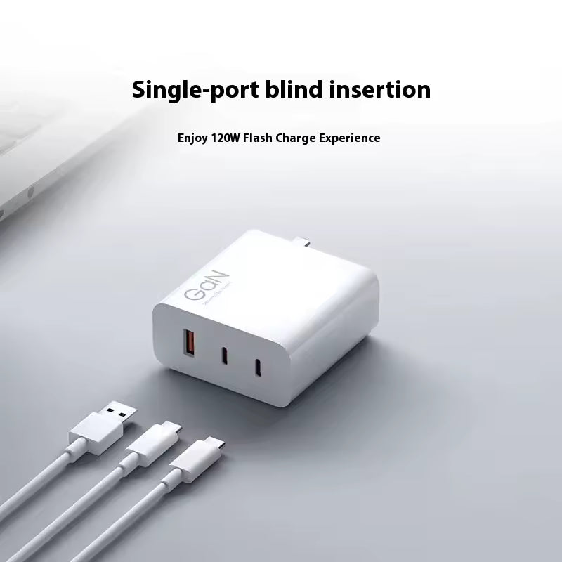 Cargador de Pared Xiaomi 140W GaN Triple Port 1A2C Carga Rápida Cable 6A C-C Blanco S2235