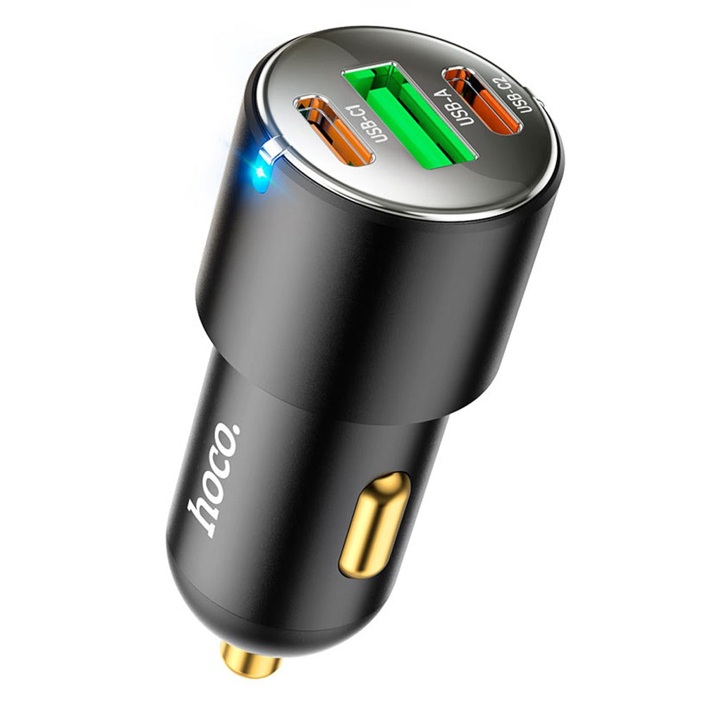 Cargador para Auto Hoco NZ6 3 puertos dual PD QC3.0 carga rapida S1110