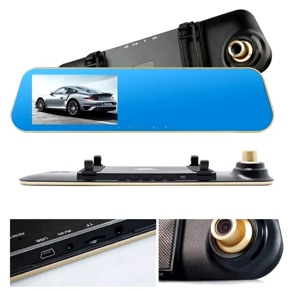 Espejo Retrovisor con Doble Cámara Full HD 1080p | Pantalla 5" IPS S1717