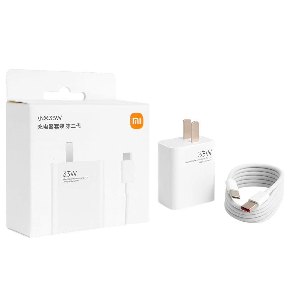 Cargador Xiaomi 33W Carga Rápida con Cable USB-A a USB-C Adaptador Original S2043