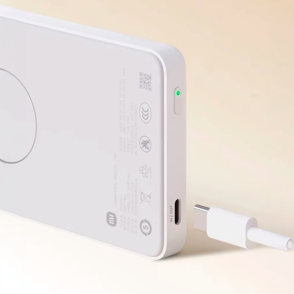 Power Bank Magnético Xiaomi 5000mAh Carga Inalámbrica 7.5W USB-C Compatible iPhone S2040