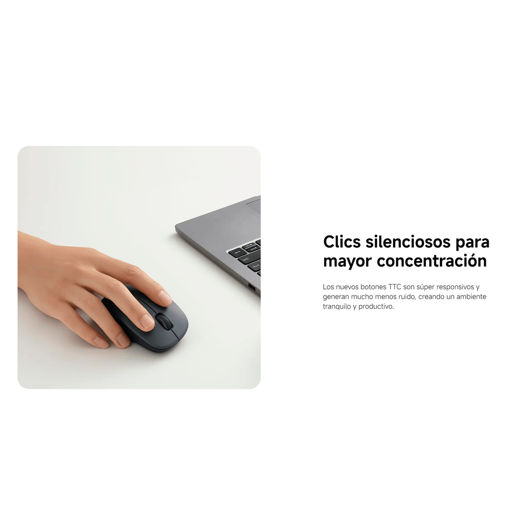 Mouse Inalámbrico Xiaomi Wireless Mouse Comfort Edition 2.4GHz Ergonómico Negro S2229