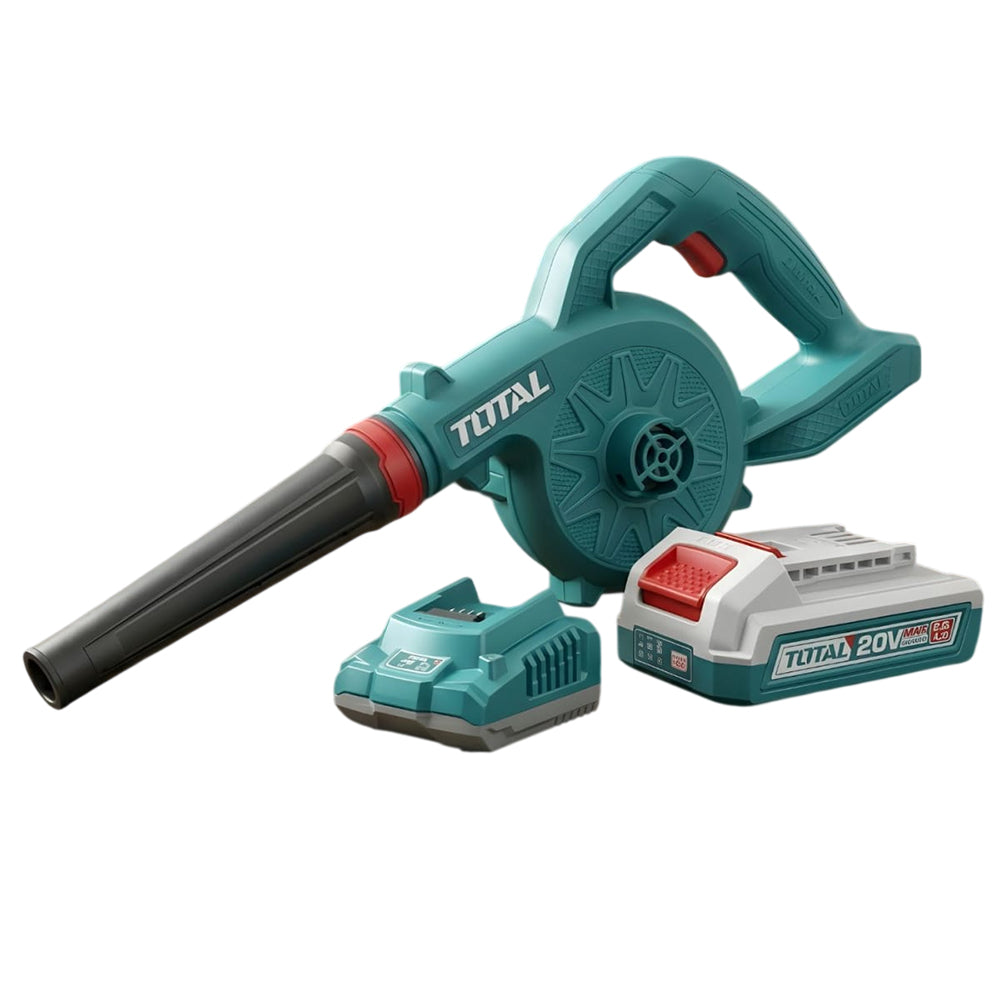 Sopladora Inalámbrica 20V TOTAL 18000 RPM 2.7 m³/min con Batería 2.0Ah y Cargador Plataforma P20S TABLI20781 S2317