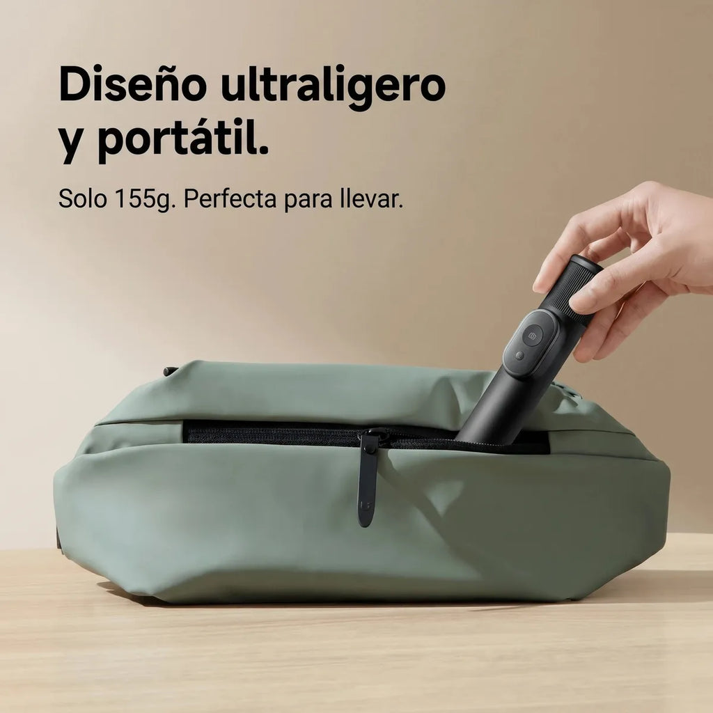 Selfie Stick Trípode Mini Xiaomi Control Remoto Bluetooth Soporte Giratorio 360° Aluminio Negro S2236