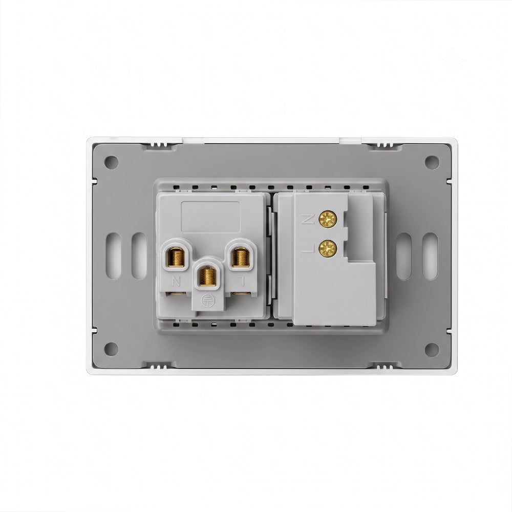 Tomacorriente de Pared Universal Heng Mei con Doble Puerto USB-A 15A 127V-250V Blanco S2254