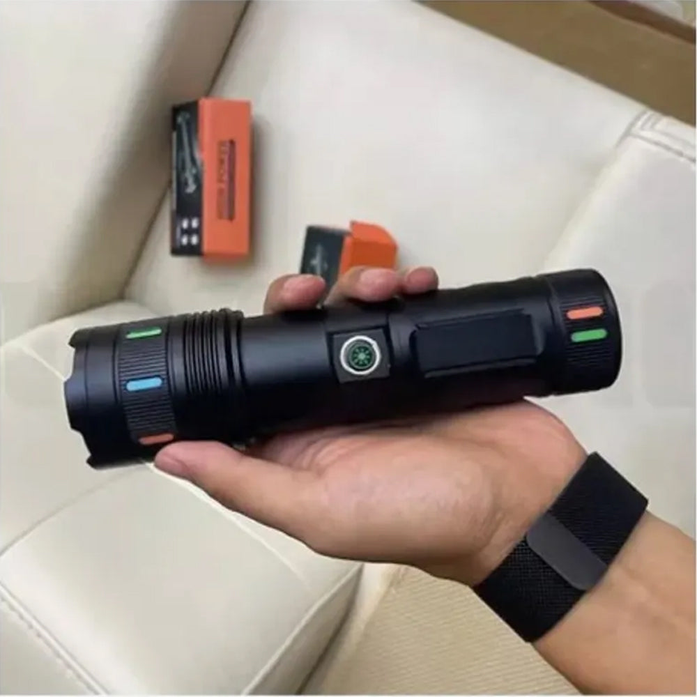 Linterna Táctica Militar de Aluminio Recargable USB-C (3600mAh) con zoom s2074