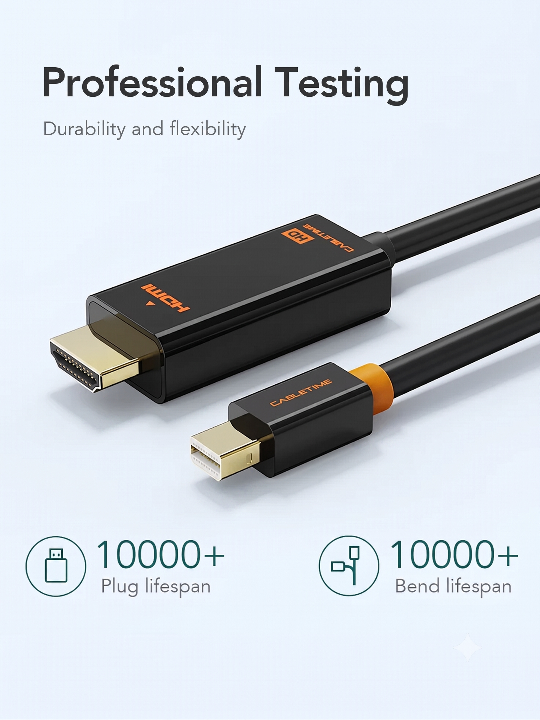 Cable Mini DisplayPort a HDMI Premium Full HD 1080p a 60Hz 1.8 Metros CABLETIME CD51K S2180
