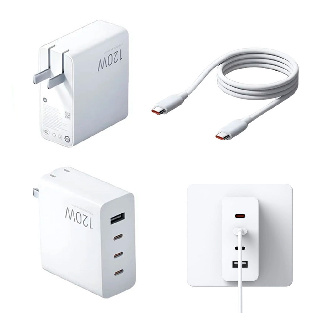 Cargador de Pared Xiaomi 120W GaN de 4 Puertos 3x USB-C + 1x USB-A S2114