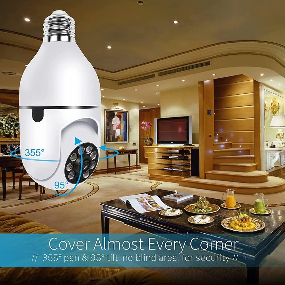 Camara seguridad Ip Wifi foco espia 360 4MP sensor de movimiento S0899